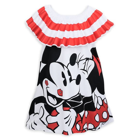 Disney Mickey and Minnie off shoulder Dress - Picture 2 of 7